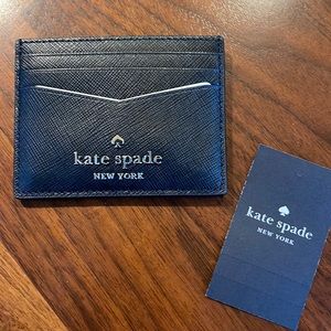 NWT KATE SPADE NEW YORK STACI SAFFIANO LEATHER SLIM CARD HOLDER - BLACK